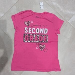 5/$35 NWT The Children’s Place “Second Grade” Pink T-Shirt • Size L (10/12)